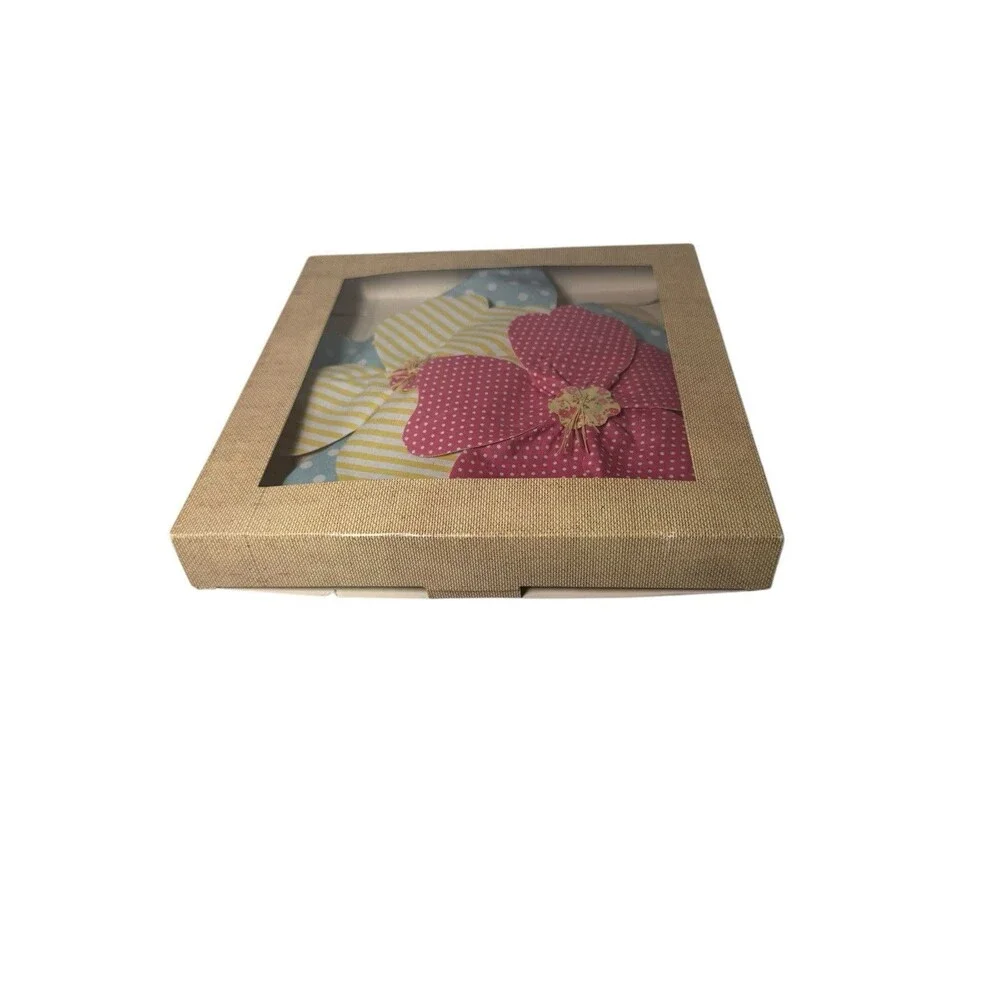 Pottery Barn Fabric Flower Wall Hangings, set of 8- Easter Spring Baby Bloom New